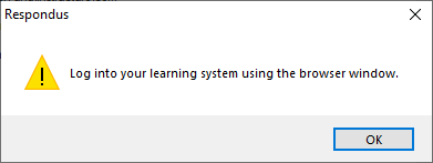 Log in through window then close