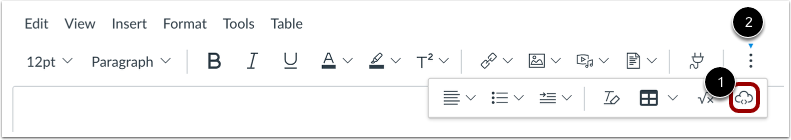 Select embed from the RCE toolbar