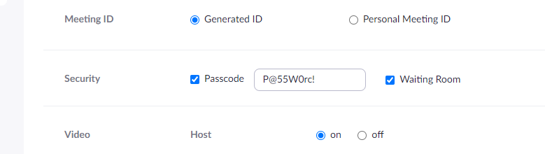 change passcode to another passcode in the security section screenshot