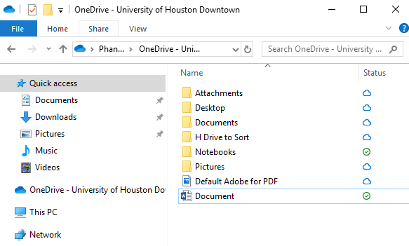 Browsing file directory screenshot