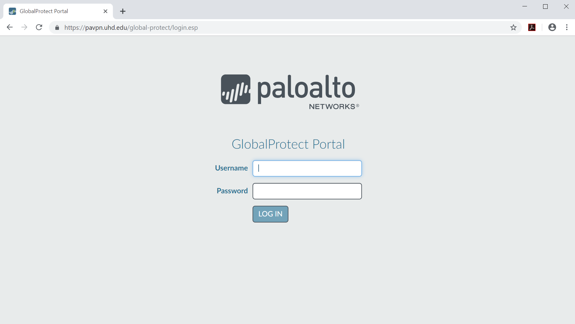 Palo Alto VPN Login Screenshot