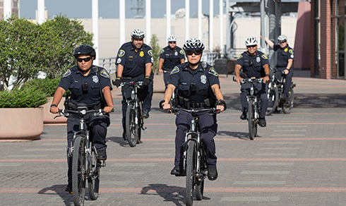 UHD Police patrolling on bikes