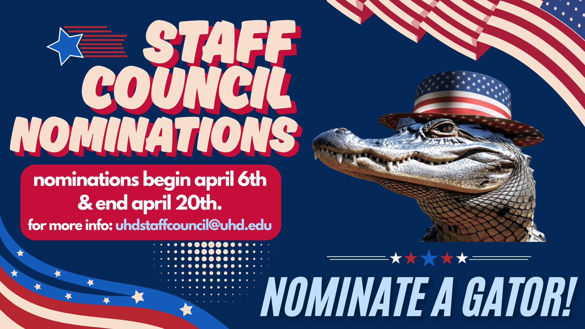 Staff council nominations flyer