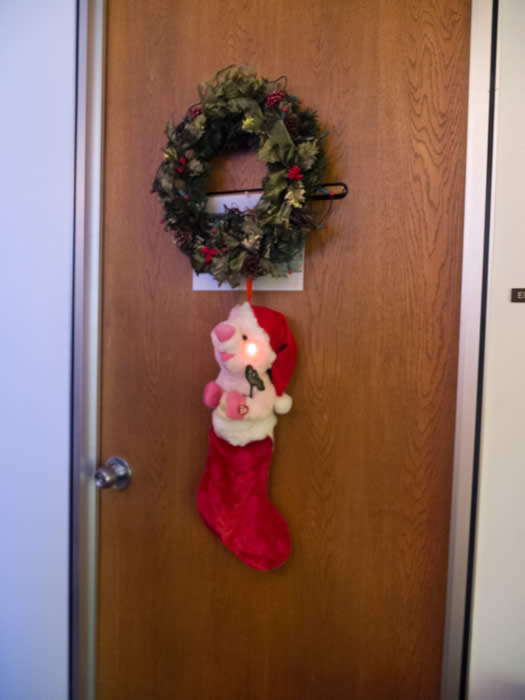 wreath and stocking