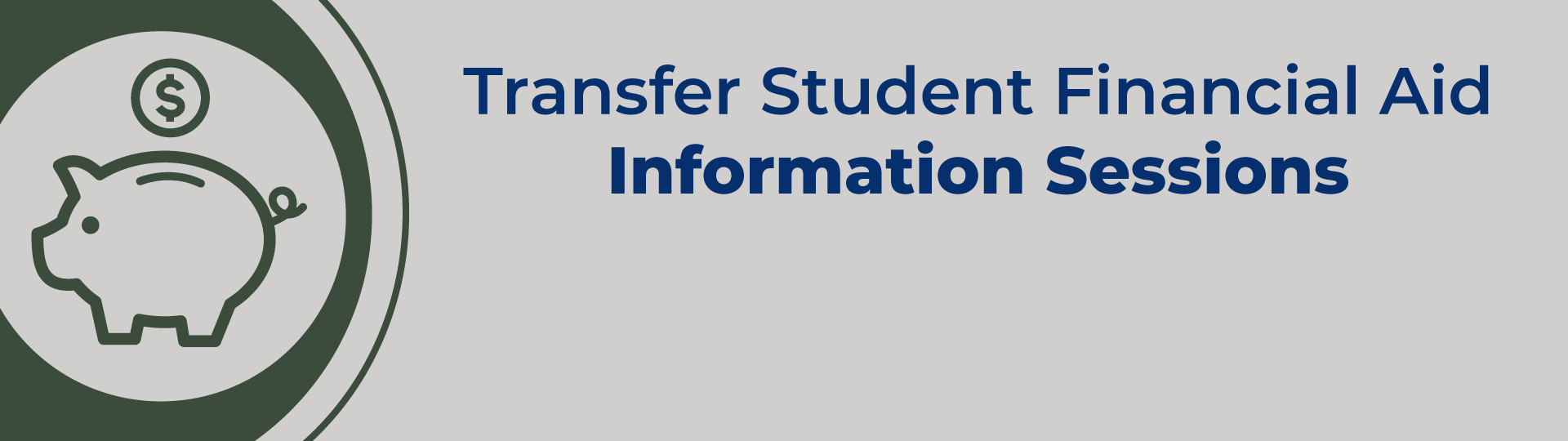 Transfer Financial Aid Information Sessions coming up
