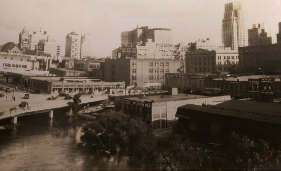 view of downtown from current UHD site in 1929