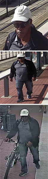 Person of Interest - three photos of a man who stole a bicycle