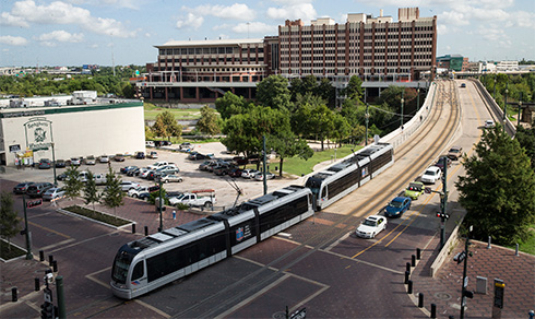 View of One Main and Metro Rail