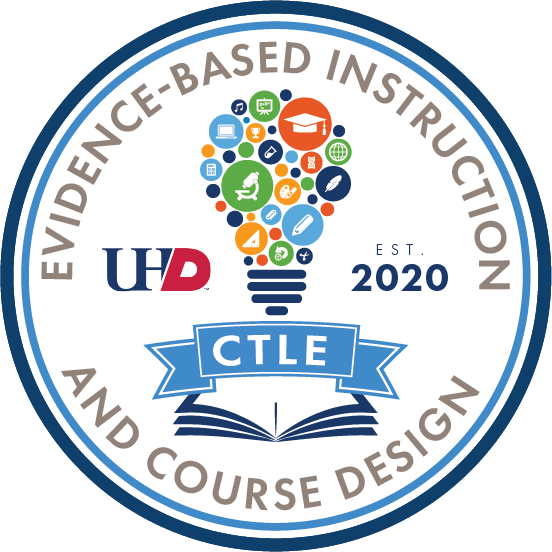 Evidence Based Instruction and Course Design 2020 Badge