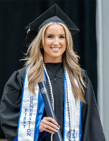 UHD Student at commencement ceremony