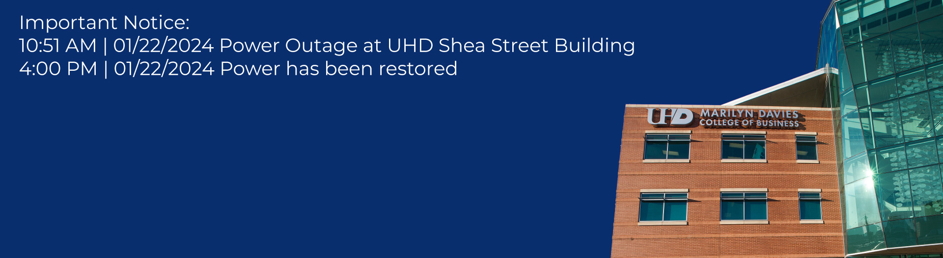 Shea Builidng Power Outage