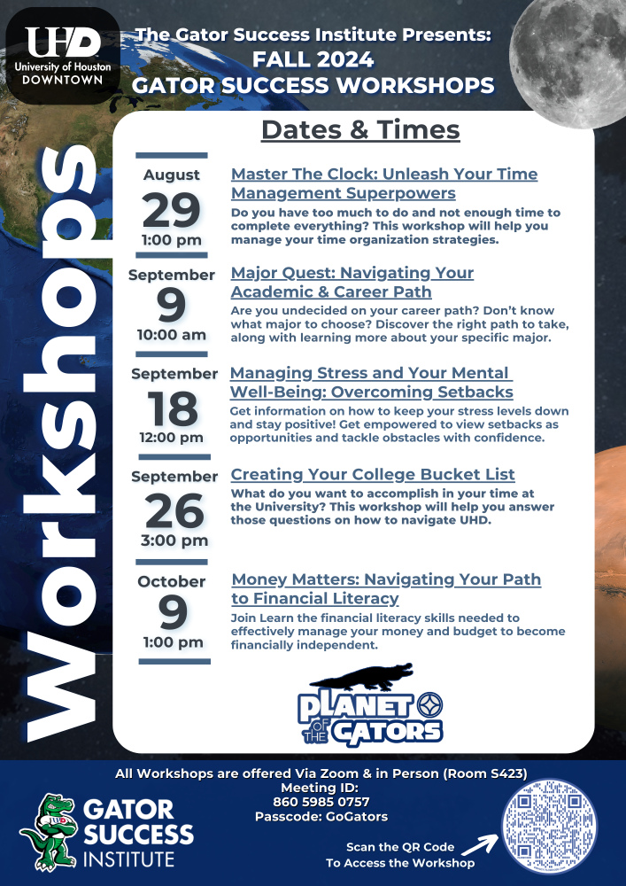 Success Schedule University of HoustonDowntown(01)