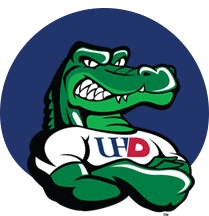 UHD Gator mascot with arms