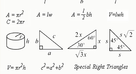 Geometry equations