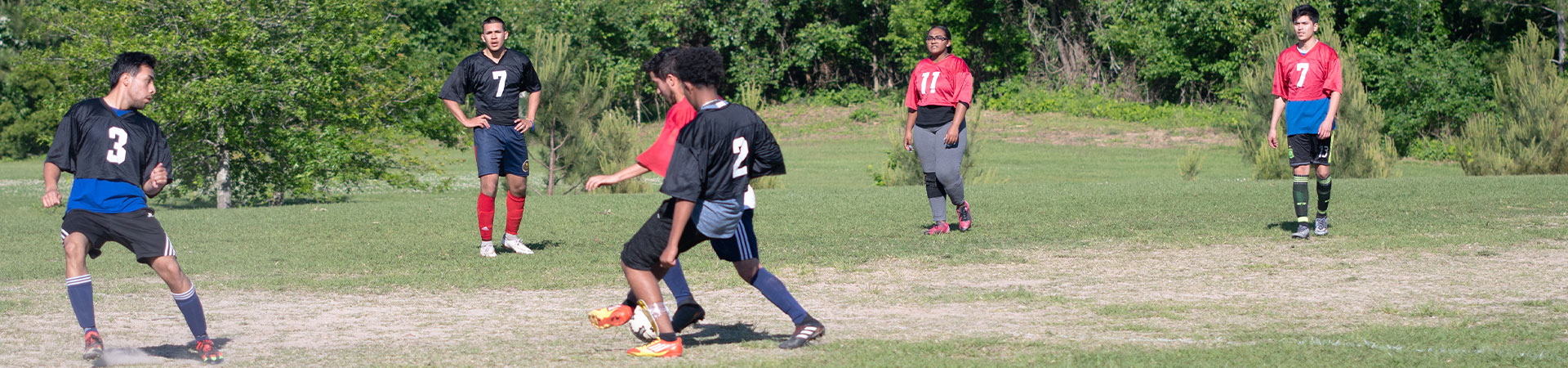 UHD students playing sports.