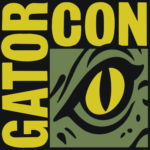 Alligator eye. Text reads "Gator Con" 
