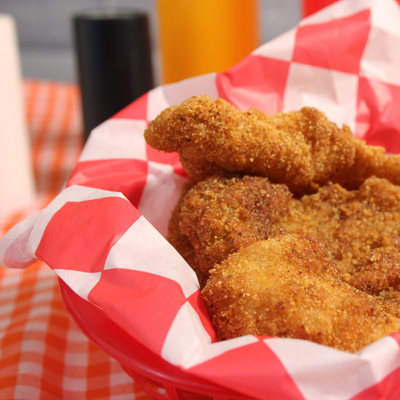 A basket of fried catfish 