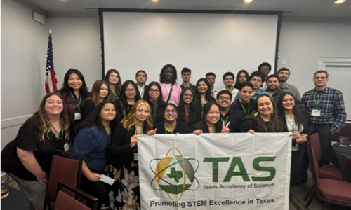 Students and faculty members at the 129th meeting of the Texas Academy of Science 