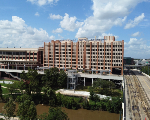 The University of Houston-Downtown's One Main Building and One Main Street in Downtown Houston