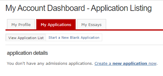 Go to My Applications
