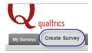 a screenshot of the create survey button