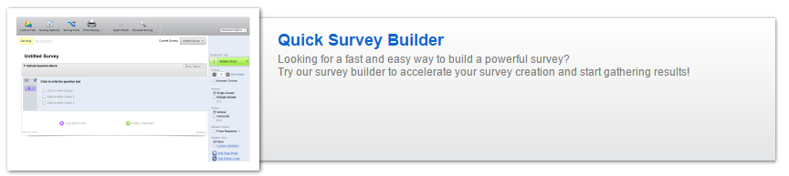 a screenshot of the quick survey builder